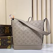 Louis Vuitton LV Flore Mahina Grey Bag 28 x 27 x 10 cm - 2