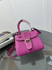 Delvaux Brillant Mini Whole-Grain Leather Pink 20x12x15cm - 1