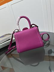 Delvaux Brillant Mini Whole-Grain Leather Pink 20x12x15cm - 3