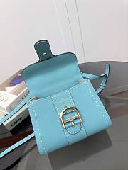 Delvaux Brillant Mini Whole-Grain Leather Blue 20x12x15cm - 6