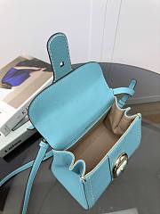 Delvaux Brillant Mini Whole-Grain Leather Blue 20x12x15cm - 3
