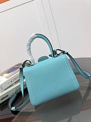 Delvaux Brillant Mini Whole-Grain Leather Blue 20x12x15cm - 4