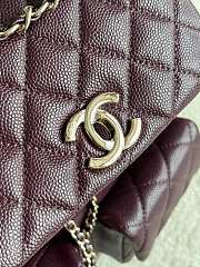 Chanel Backpack Red Wine Gold Caviar 20.5x20x12cm - 2