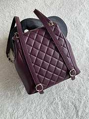 Chanel Backpack Red Wine Gold Caviar 20.5x20x12cm - 3