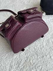 Chanel Backpack Red Wine Gold Caviar 20.5x20x12cm - 4