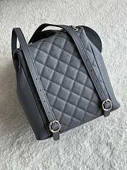 Chanel Backpack Grey Gold Caviar 20.5x20x12cm - 5