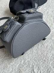 Chanel Backpack Grey Gold Caviar 20.5x20x12cm - 4