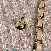 Chanel Flap Bag Tweed Light Yellow 20cm - 2