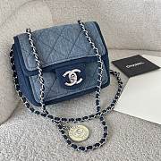 Chanel Bicolor CC Medallion Graphic Denim 17cm  - 1