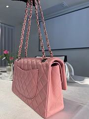 Chanel Medium Flap Bag Pink Caviar Silver 25cm - 4