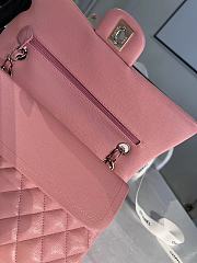 Chanel Medium Flap Bag Pink Caviar Silver 25cm - 2