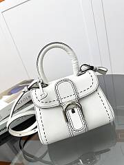 Delvaux Brillant Mini Whole-Grain Leather White 20x12x15cm - 1