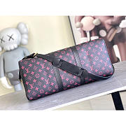 Louis Vuitton LV Keepall Monogram 45 Black Pink 45x27x20cm - 4