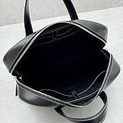 Celine Leather Bowling Bag Black 41x22.5x23cm - 5