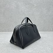 Celine Leather Bowling Bag Black 41x22.5x23cm - 3