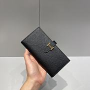 Hermes Bearn Verso Wallet Black Gold 17.5x9.5x2.5cm - 1