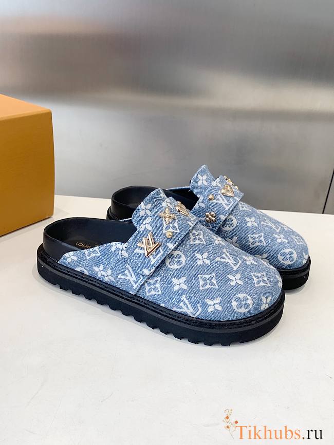 Louis Vuitton LV Denim Clog Slides - 1