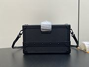 Louis Vuitton LV Petite Malle Black Bag calfskin 20x6x12.5cm - 5