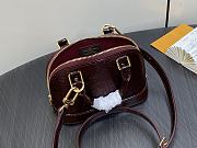 Louis Vuitton LV Nano Alma Bag Bordeaux Red 18 x 12 x 8 cm  - 3