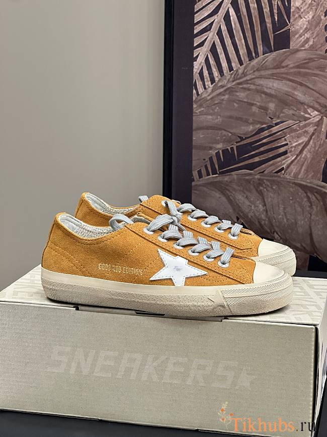 Golden Goose V-Star LTD Camel Suede Sneaker - 1