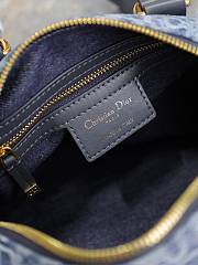 Dior Groove 20 Bag Blue Denim Oblique Jacquard 20.5x13.5x12cm - 6