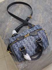 Dior Groove 20 Bag Blue Denim Oblique Jacquard 20.5x13.5x12cm - 5