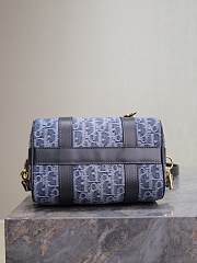 Dior Groove 20 Bag Blue Denim Oblique Jacquard 20.5x13.5x12cm - 3