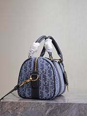 Dior Groove 20 Bag Blue Denim Oblique Jacquard 20.5x13.5x12cm - 4