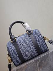 Dior Groove 20 Bag Blue Denim Oblique Jacquard 20.5x13.5x12cm - 2