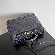 Bottega Veneta Medium Andiamo Dark Blue Bag 32x24x12cm - 5