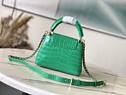 Louis Vuitton Mini Capucines Green Crocodile 21cm - 3