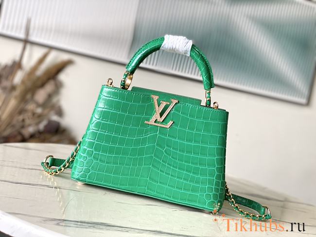 Louis Vuitton LV Capucines BB Crocodile Green 27cm - 1