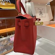 Hermes Kelly Bag Red Gold Togo 28cm - 4