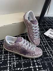 Golden Goose Purple Super-star Glittered Sneakers - 5