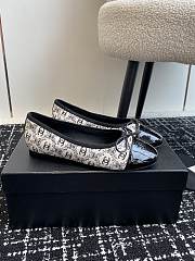 Chanel White Black Ballerina Flat - 1