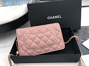 Chanel Wallet Chain Woc Pink Gold Lambskin 19cm - 4