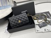 Chanel Wallet Chain Woc Black Gold Lambskin 19cm - 1