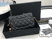 Chanel Wallet Chain Woc Black Gold Lambskin 19cm - 6