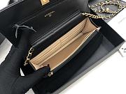 Chanel Wallet Chain Woc Black Gold Lambskin 19cm - 4