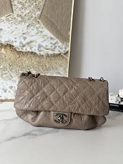 Chanel Vintage Flap Bag Brown Caviar silver 30x18x4cm  - 1