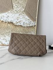 Chanel Vintage Flap Bag Brown Caviar silver 30x18x4cm  - 4