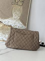 Chanel Large Vintage Flap Bag Brown Caviar silver 40x30cm - 4
