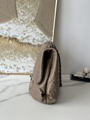 Chanel Large Vintage Flap Bag Brown Caviar silver 40x30cm - 2