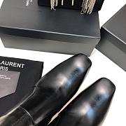 YSL Auteuil Leather Ankle Boots Black 105mm   - 5