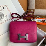 Hermes Constance Bag Fushia Silver Epsom 19cm - 1