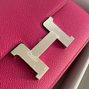 Hermes Constance Bag Fushia Silver Epsom 19cm - 3