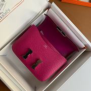 Hermes Constance Bag Fushia Silver Epsom 19cm - 4