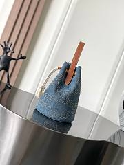 Celine Bucket Bag Denim Blue 19x15x15cm - 4