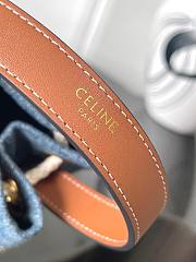 Celine Bucket Bag Denim Blue 19x15x15cm - 5