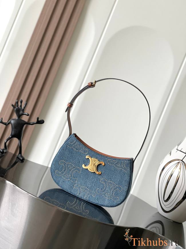 Celine Tilly Bag Denim Blue 22x13.5x4cm - 1